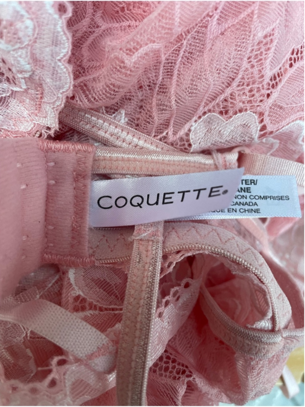 Coquette Pink Floral Lace Teddy Bodysuit Lingerie Halter Neck Open Back Size M - Picture 6 of 7